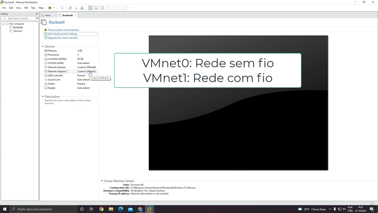 Configuração Rede VMware Workstation Pro