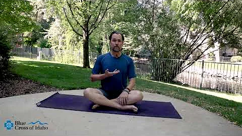 Blue Cross of Idaho demonstrates breathing techniques for National Yoga Month