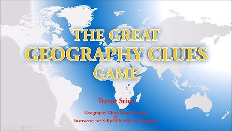 Geography Clue Game