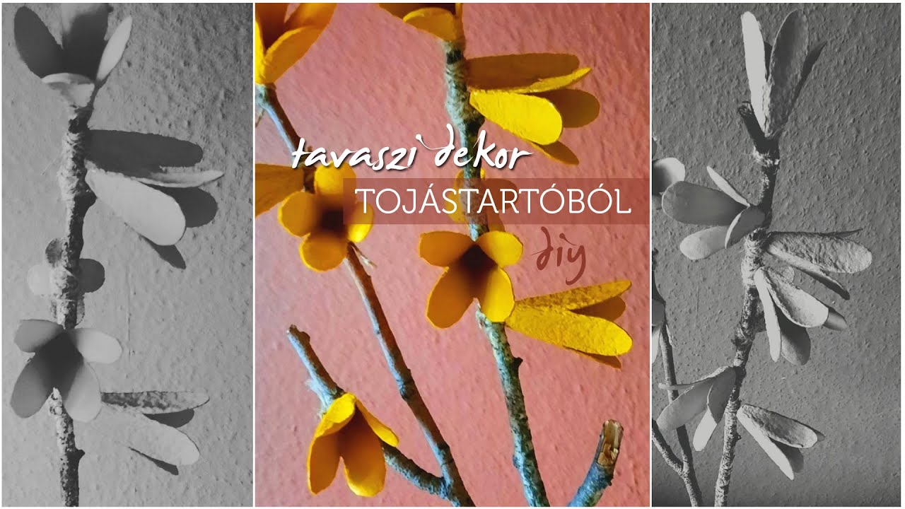 TAVASZI DEKORÁCIÓ TOJÁSTARTÓBÓL