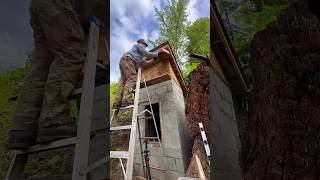 DIY off-grid Ram pump house build 🤝🛠️💧#diy #idaho #homestead #life #journey #offgrid #water #pump