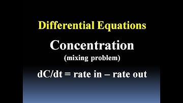 Differential Eq Application (Concentrating a Solution)