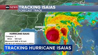 Isaias strengthens into a dangerous Category 3 hurricane on track toward the US Gulf Coast