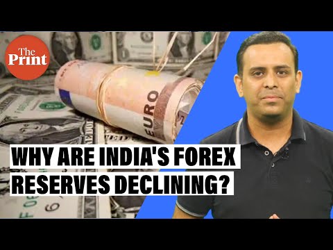 What constitutes India's forex reserves and why are they declining?