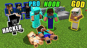 Minecraft - NOOB vs PRO vs HACKER vs GOD - MURDER INVESTIGATION OF A POLICE ABOUT NOOB FAMILY