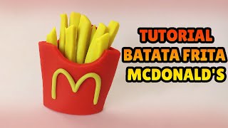 🍟DIY how to make MCDONALD'S FRIES 🍟PLAY DOH, POLYMER CLAY REALISTIC FOOD