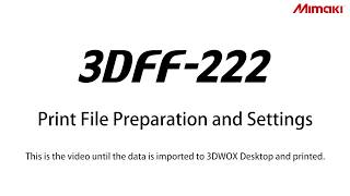 3DFF-222_Print File Preparation and Settings