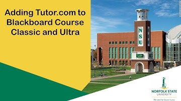 Adding Tutor com to your Blackboard Course