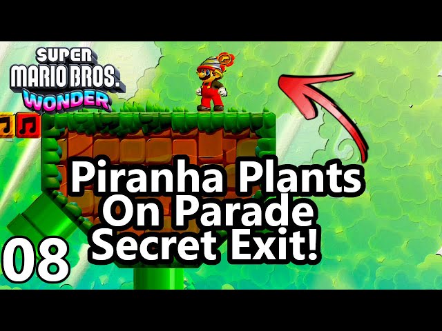 🌿 Piranha Plants on Parade Secret Exit Location! Super Mario Bros Wonder Part 8 🚪🌟