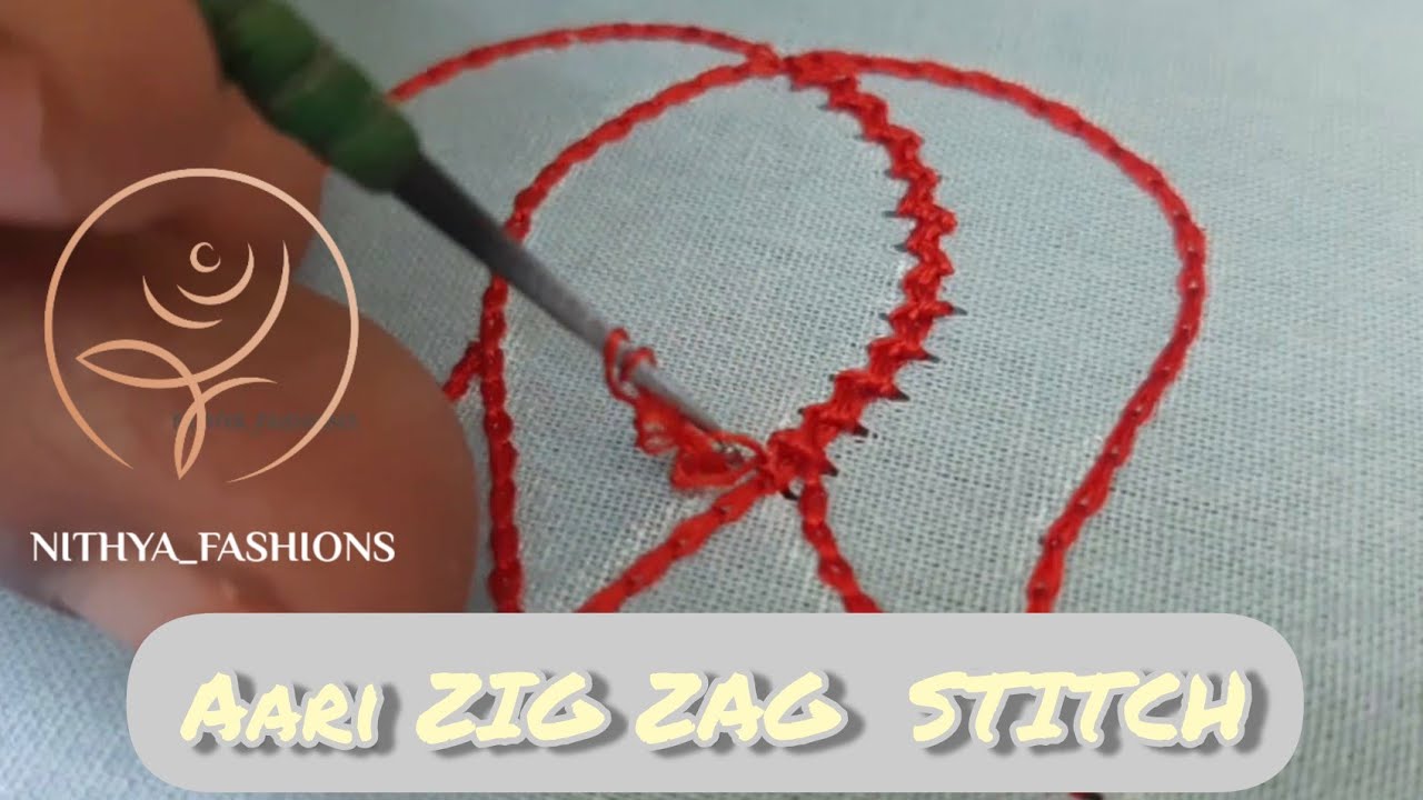 ZIGZAG STITCH|TAMIL| ஆரி ஜிக்ஜாக் |தமிழில்| NITHYA_FASHIONS| aari|தாமரை  lotus