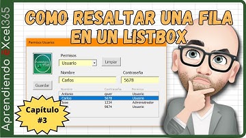 Como RESALTAR una FILA de un LISTBOX  #vba #visualbasic