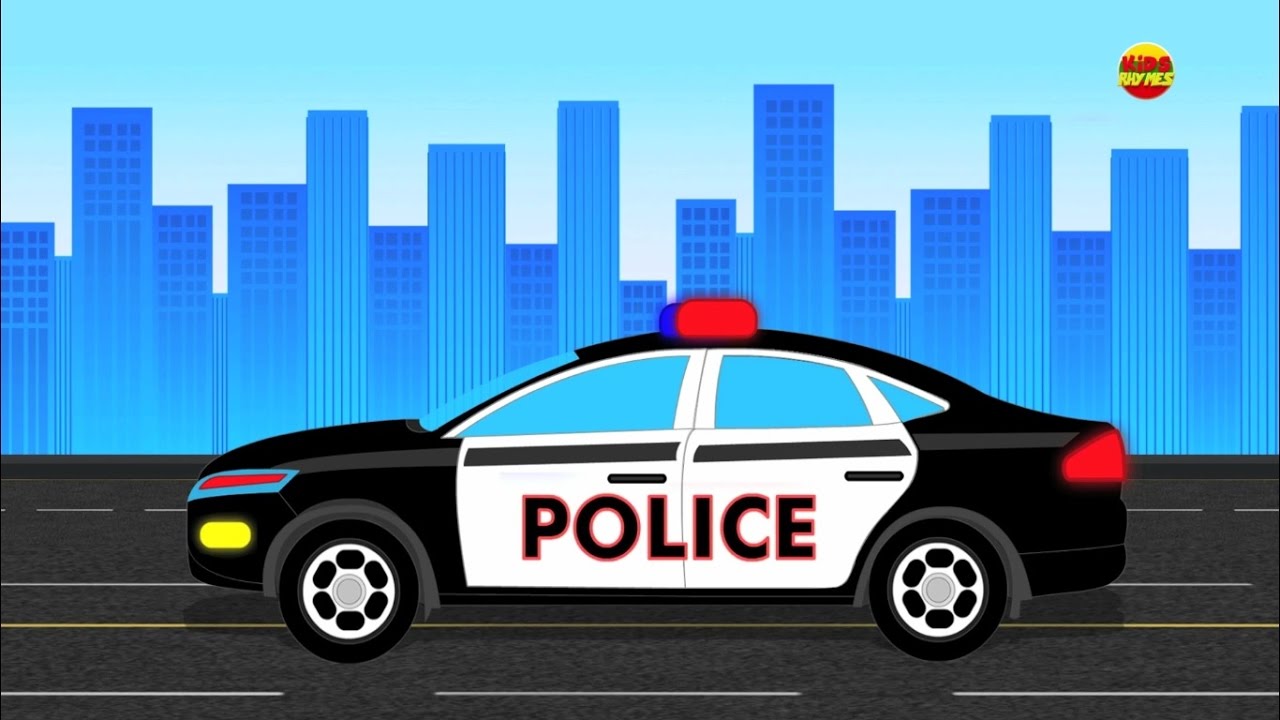 carro de polícia | lava-jato | miúdos vídeos | Police Car - Car Wash | Kids Videos