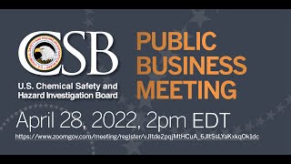 CSB April 28, 2022, Quarterly Business Meeting