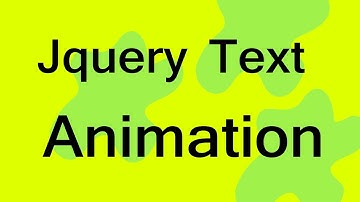 Jquery text animation effect | simple animation using html css and jquery