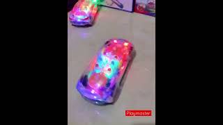 Transparent musical car with lights indoor toys &amp; game