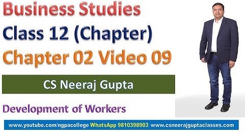 Development Of Workers | Business Studies Class 12 | Chapter 02 Video 09 | CS Neeraj Gupta