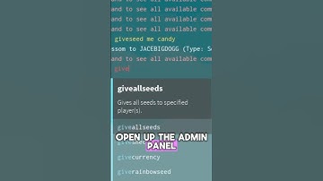 Tutorial On How To Open Admin Panel In Grow A Garden  #roblox #growagarden #giveaway