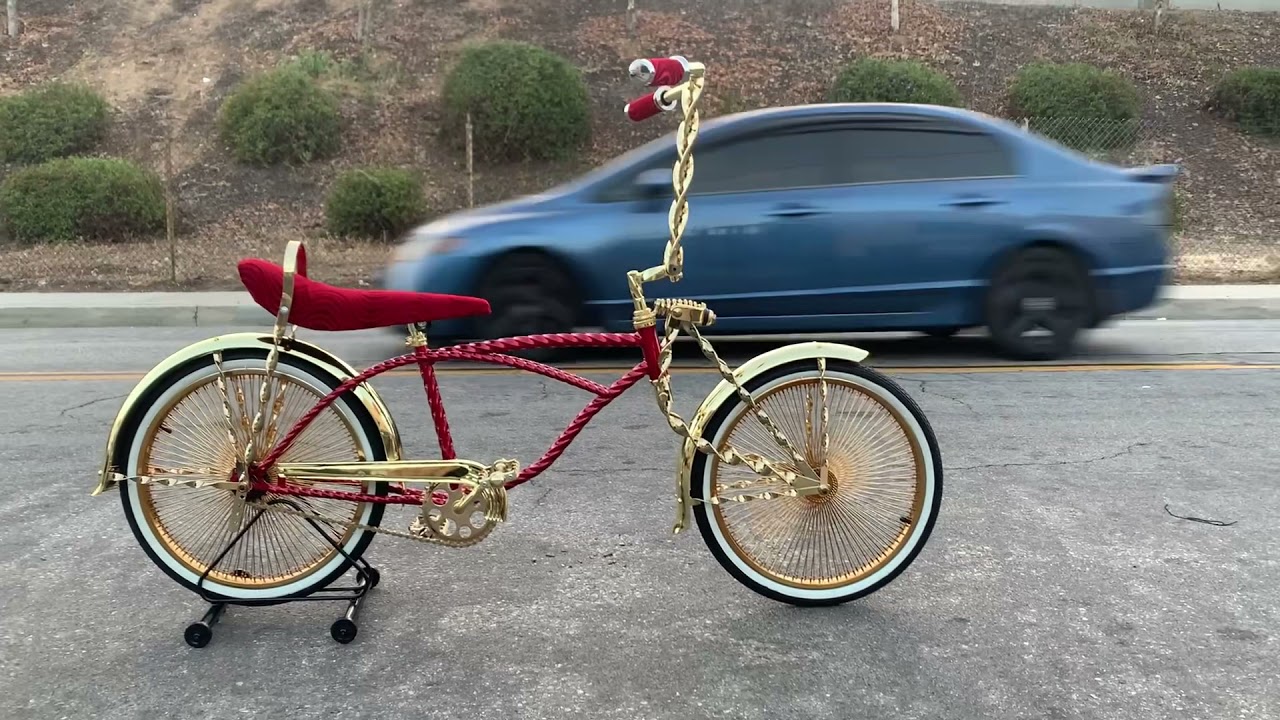 20” lowrider bike all twisted red and gold - bicicleta