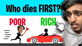 WHO DIE FIRST 😕? RICH Or POOR !! GAME THERAPIST