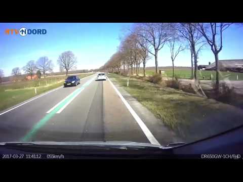 Filmpje van onbezonnen inhaalactie: G*ddomme! - RTV Noord
