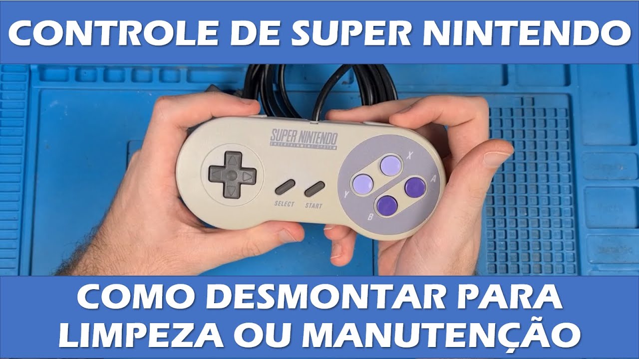 COMO DESMONTAR CONTROLE DE SUPER NINTENDO - YouTube