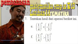 operasi perpangkatan,eksponensial , BSE matematika smp kelas 9  K 13 latihan 1.1 No. 07 pembahasan