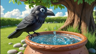 The Thirsty Crow | Smart Thinking Saves the Day | Moral Story for Children