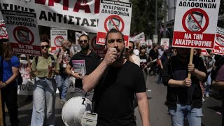 Protesting Greeks show their anger at unemployment and low wages