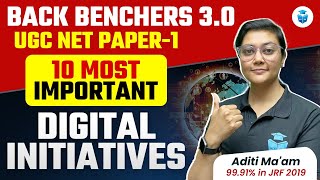 UGC NET Paper-1 Teaching Aptitude, Research, ICT | Most Imp. Digital Initiatives | Aditi Mam JRFAdda