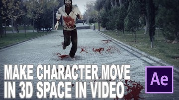 Make Character to Move in 3D Space in Video. Place 3D Character in the Environment in After Effects