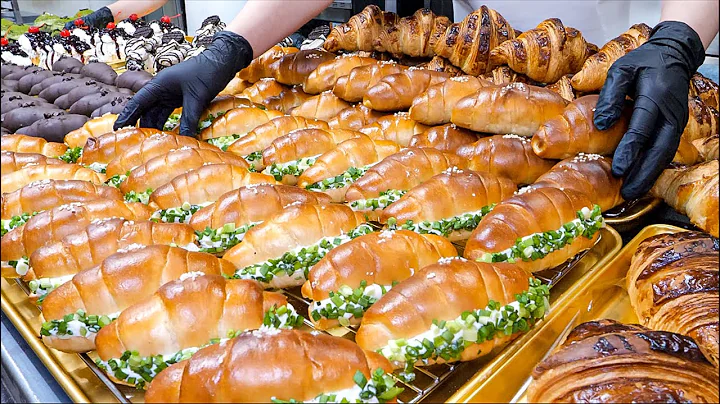 Most Popular Food Salted Bread Making Process Bakery in Seoul, South Korea 서울맛집 이대 고르드 소금빵