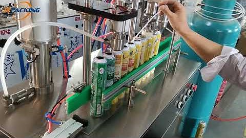 Semi automatic aerosol filling machine for air freshener