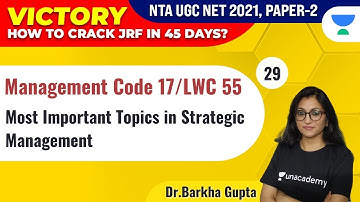 UGC NET 2021 | Management by Dr. Barkha Gupta | Most Important Topics in Strategic Management
