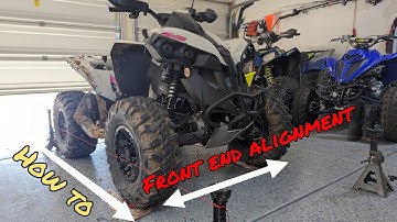 Easy front end alignment on a Can Am Renegade or Outlander atv