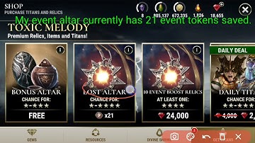 Dawn of Titans how-to: Save event tokens