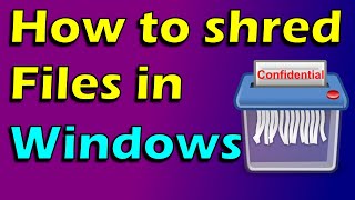 How to shred files in Windows with Cipher