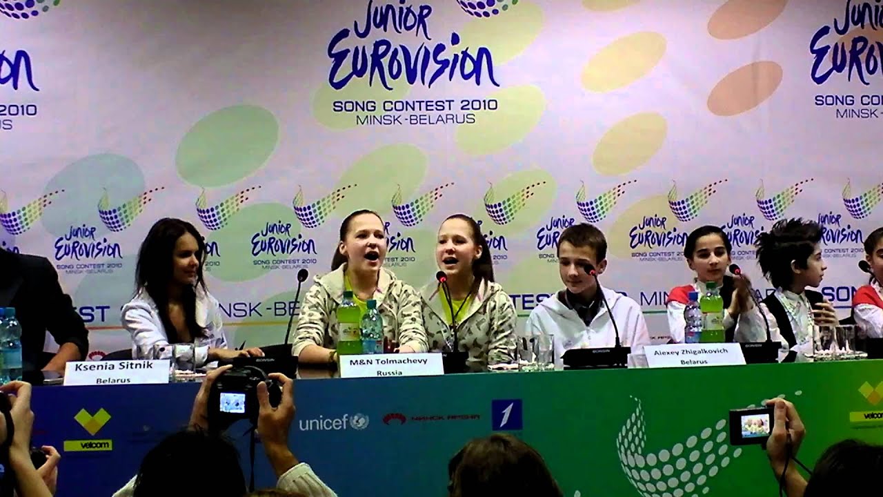 The last years winners of Junior Eurovision press conference