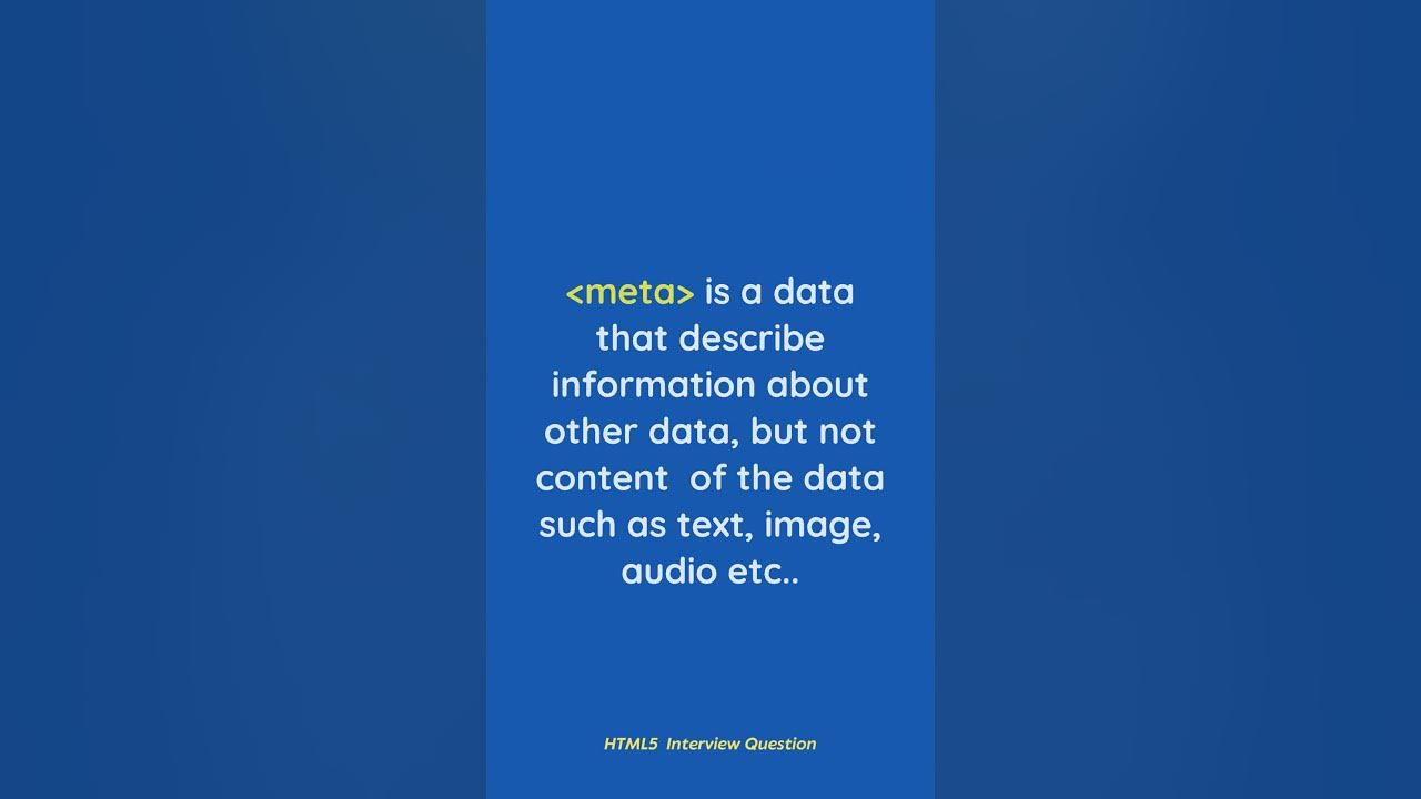 What Is Meta Tag In Html With Example