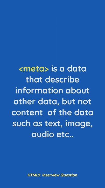 What Is Meta Tag In Html YouTube what-is-meta-tag-in-html-youtube