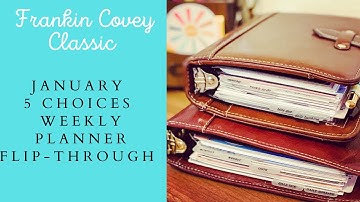 Franklin Covey Classic Planner 5 Choices January Weekly Layout Flip-Through