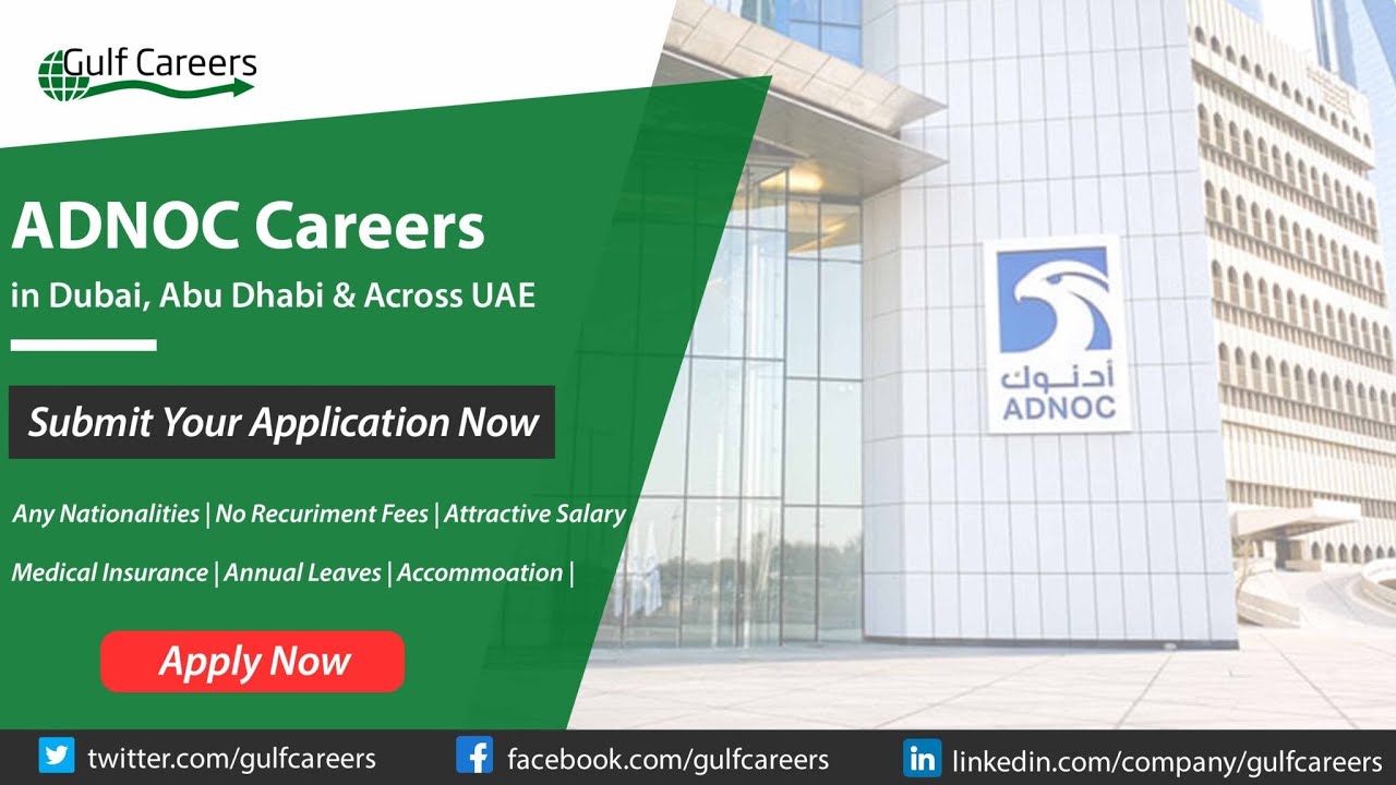 ADNOC Careers Jobs in Dubai YouTube