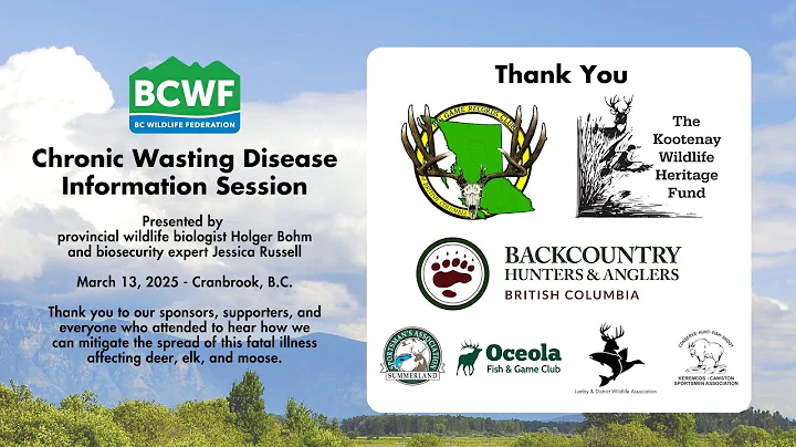 Chronic Wasting Disease Information Session - March 13, 2025 in Cranbrook, B.C.