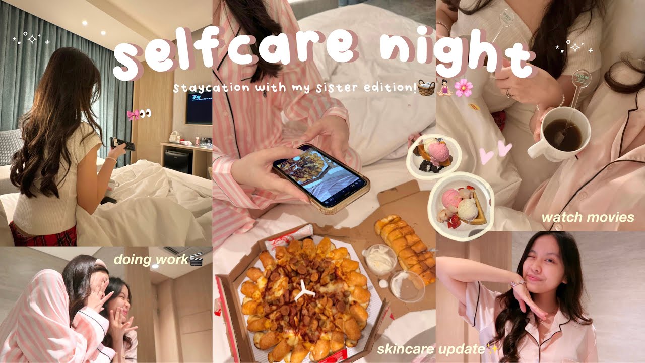 SELFCARE NIGHT VLOG 🫧🎀 skincare & bath, work, shabu dinner, cozy night 🕯🧸✨