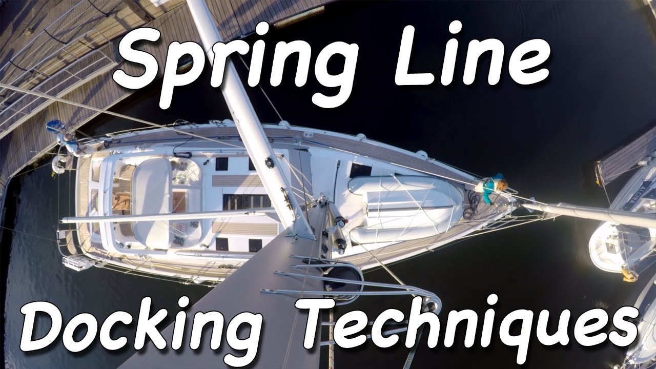 single handed sailboat docking spring line