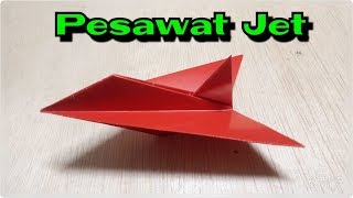 cara membuat origami pesawat jet