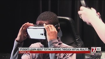 Students learn about texting and driving through virtual reality
