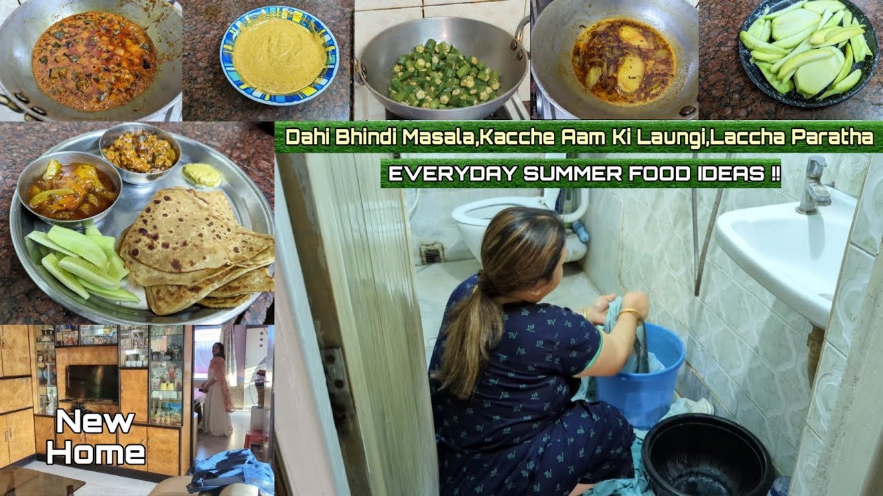 cooking SUMMER Thali || Veg Thali easy Recipes | Dahi Masala Bhindi, कच्चे आम की Laungi,Laccha पराठा