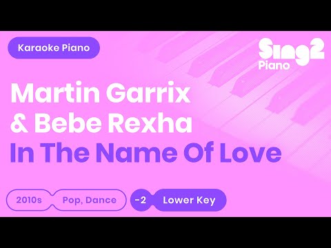 Martin Garrix, Bebe Rexha - In The Name Of Love (Lower Key) Piano Karaoke