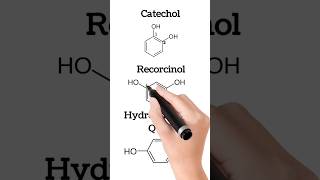 Catechol, Recorcinol and Hydroquinone structure #chemistry #neet #jee