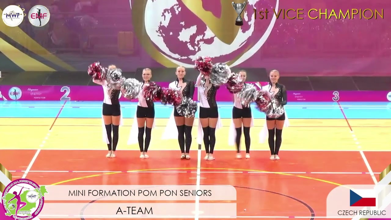 MWF/ 🏆 EUROPEAN 1st VICE CHAMPION 2023. 🏆MINI FORMATION POM PON SENIORS/ A-TEAM - CZ